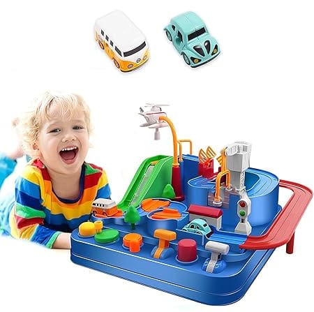 HIRNAYA Car Race Tracks for Boys Car Adventure Toys for 3+ Year Old Boys Girls view 2