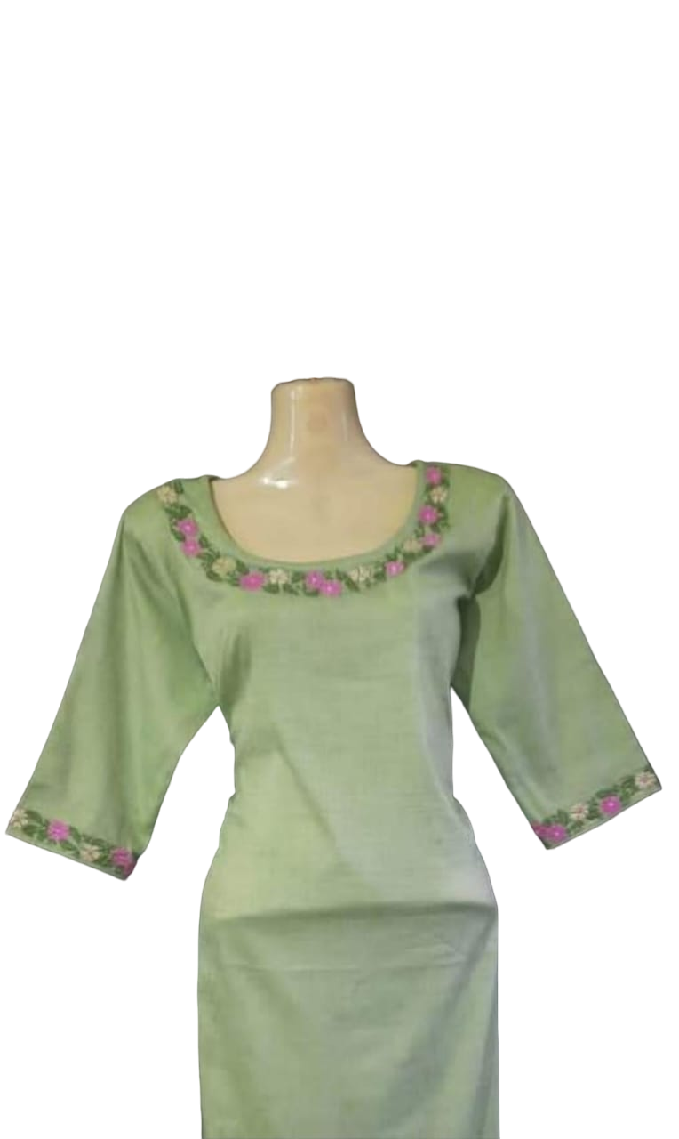 Elegant Handcrafted Cotton Stole with Traditional Embroidery - Perfect for Ceremonies and Gifts view 2