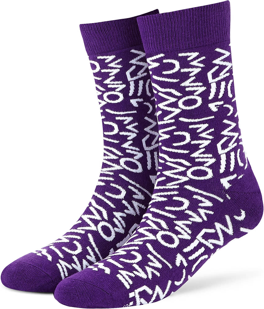 Dynamocks Purple Casual Full Length Socks Pack of 1 view 2