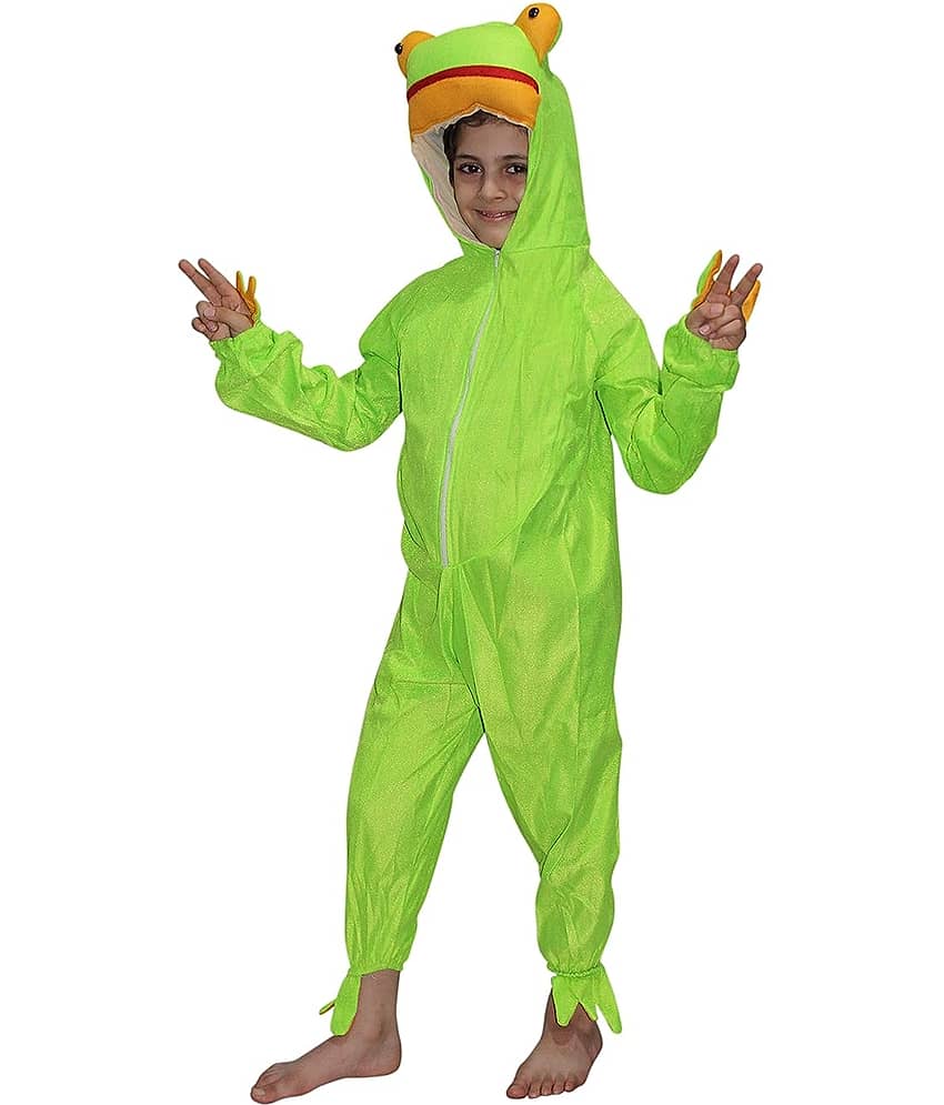 Kaku Fancy Dresses Frog Water Animal Costume -Green, 3-4 Years, For Boys & Girls view 2