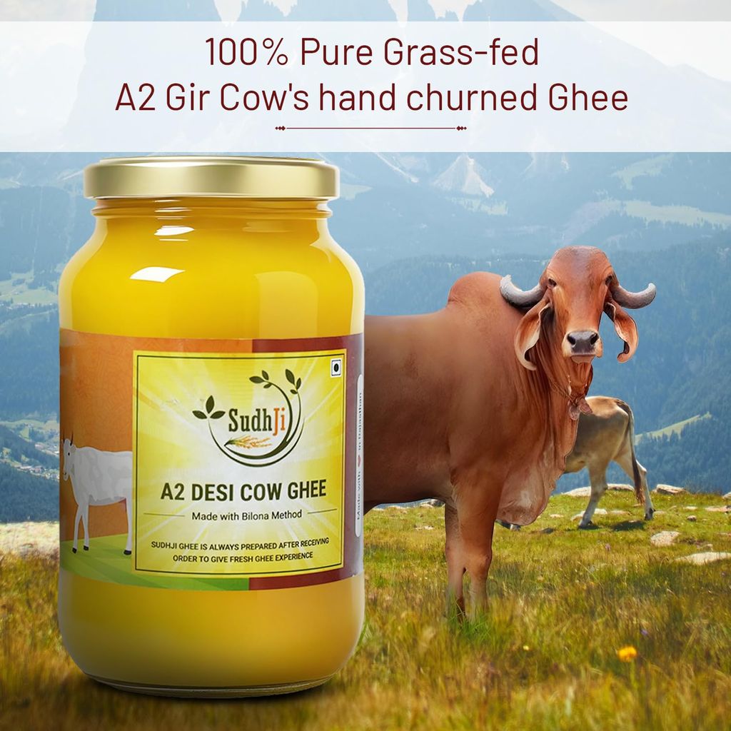 SUDHJI A2 100 % Pure Desi Cow Ghee | Traditional Bilona Method