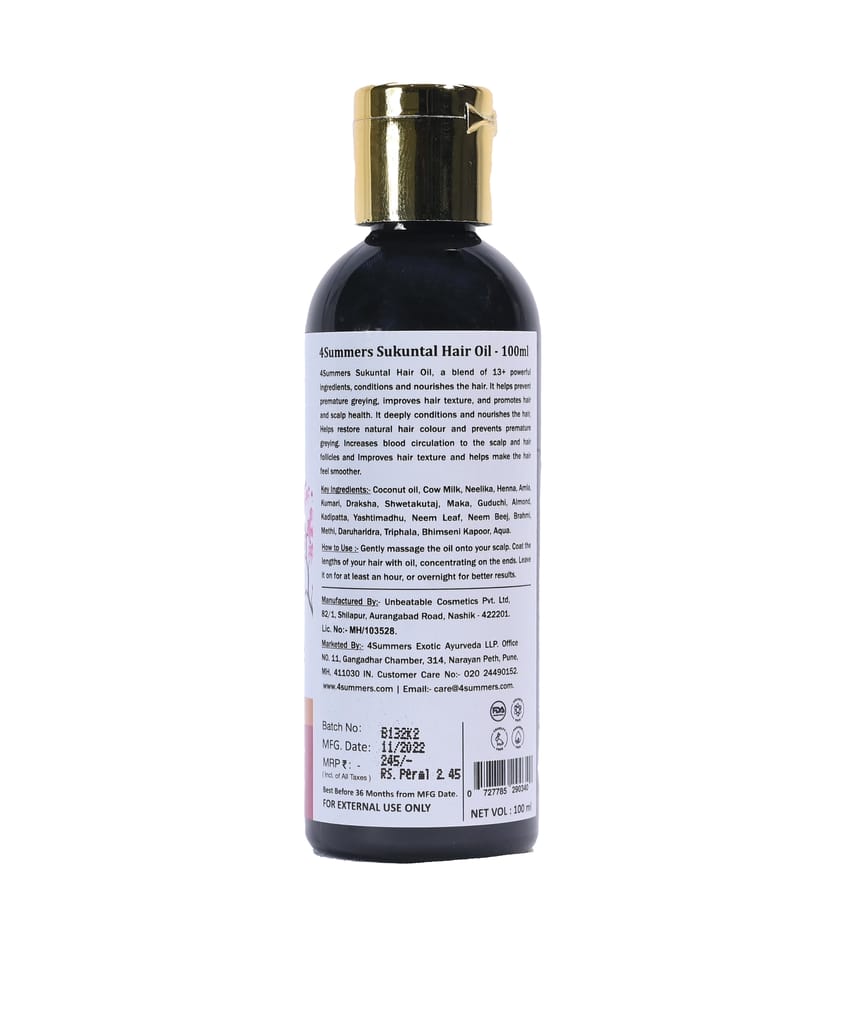 4 Summers Sukantal Hair Oil view 2