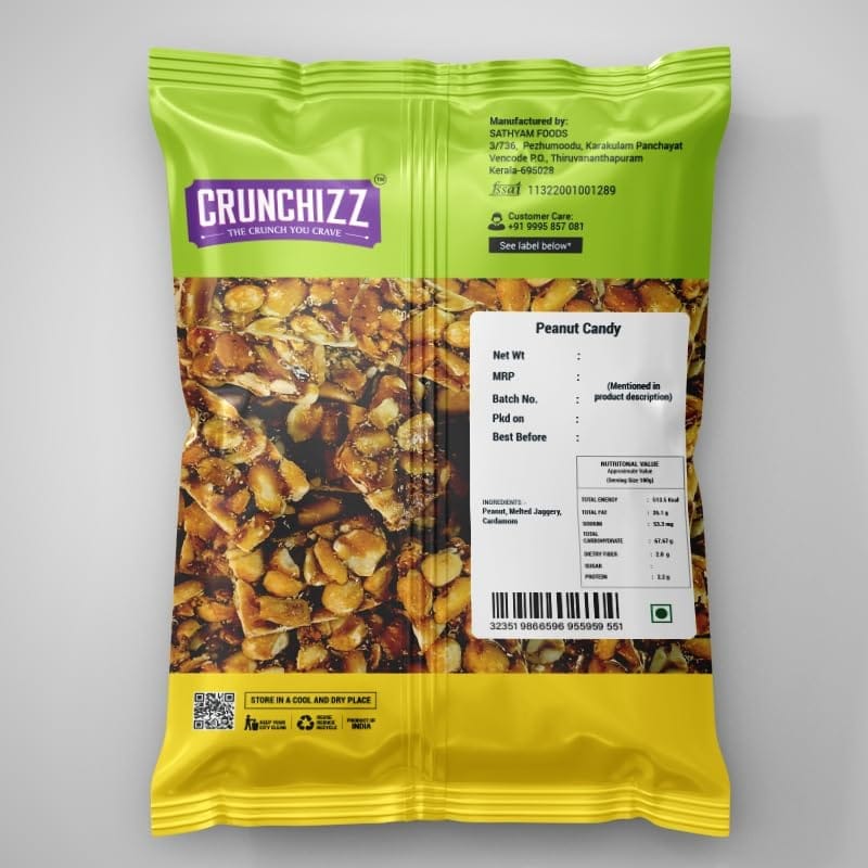 Crunchizz PEANUT CANDY (CHIKKI) I 200 Grams I Pack Of One view 2