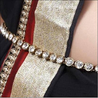 Gold White Single line Designer Belly Chain,Waist Belt/Kamar bandh/tagdi for Women and Girls view 2