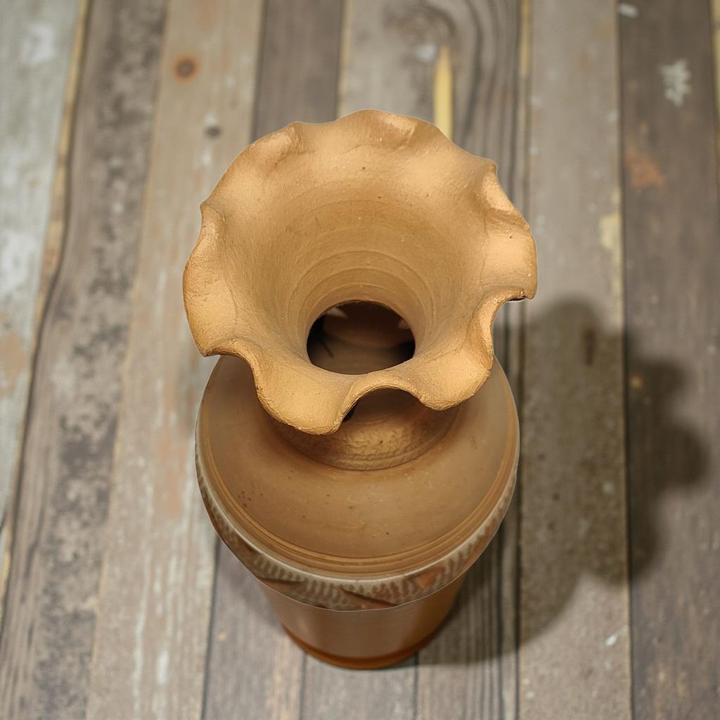 Flower Vase, Flower Pot for Table Dcor, Home Decor Natural Color Made of Earthen Ware, Mitti view 2
