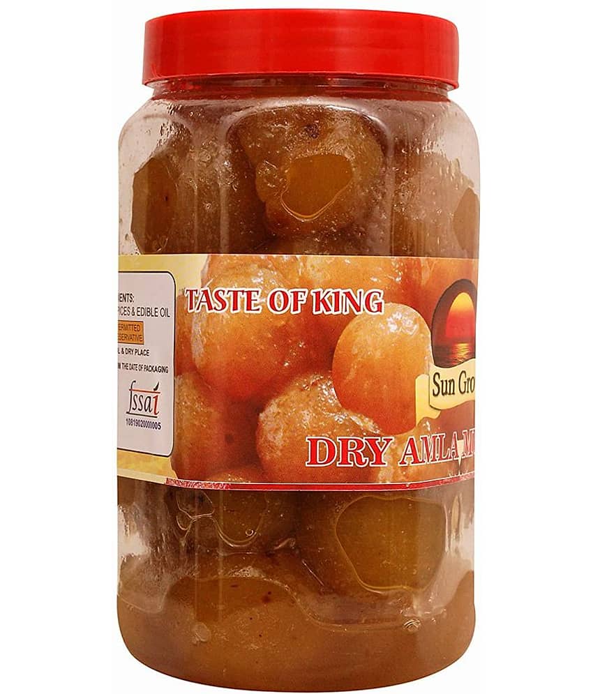Sun Grow Home Made Natural Dry Amla Murabba Ingredient: Organic Amla ,Clove, Elam,Crystals ,Fenugreek Pickle 1 kg view 2