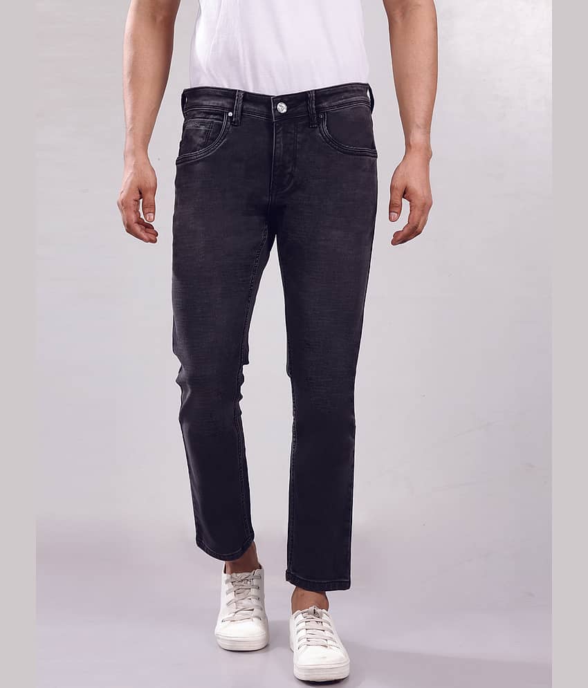 Hoffmen Regular Fit Dyed Men's Jeans - Charcoal ( Pack of 1 )