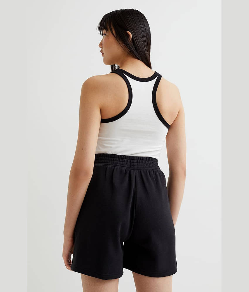Scrott Fitness Cotton Hot Pants - Black view 2