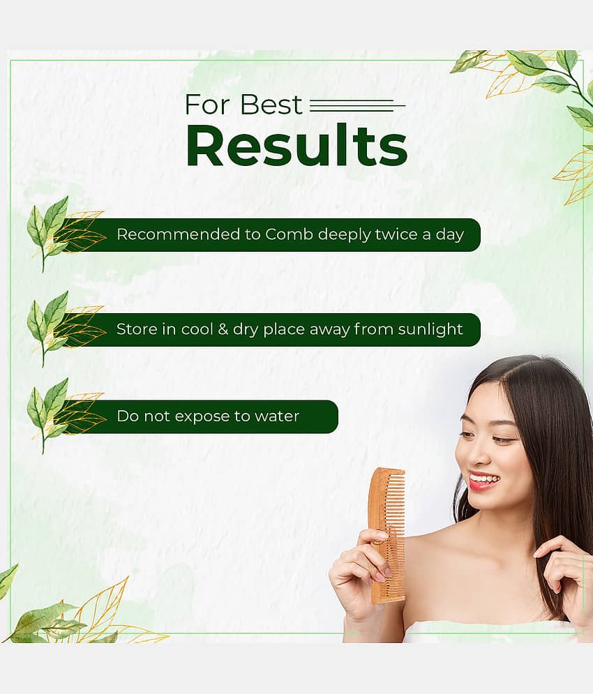 Ayurveda Amrita - Wide Tooth Comb For All Hair Types ( Pack of 2 ) view 2