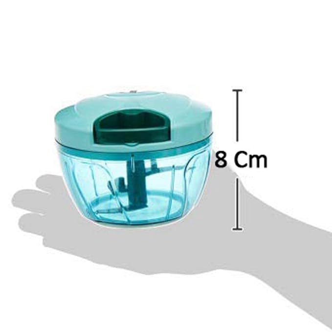 Manual Vegetable Chopper Food Processor, Portable Hand Pull String Garlic Mincer Onion Cutter Multi-Function Shredder, For Chilli Carrots Gingers, Fruits, Nuts, Herbs Durable (450 Ml Premium) view 2