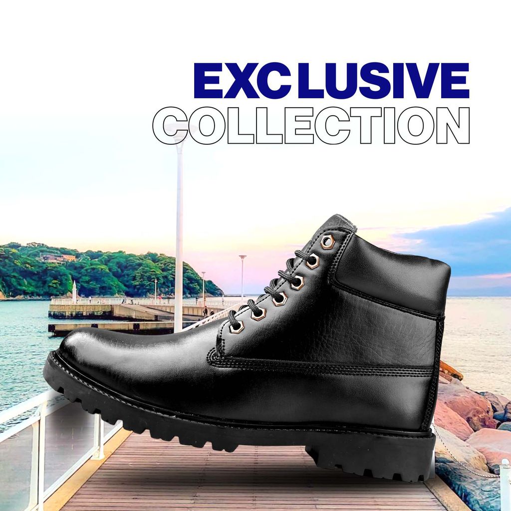 Bxxy's Faux Leather Chelsea Ankle Lace-up Boots for Men view 2