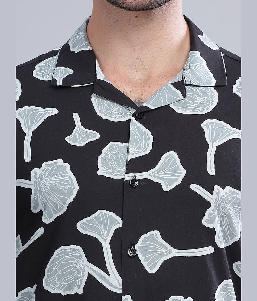 Paul Street Rayon Slim Fit Printed Full Sleeves Men's Casual Shirt - Black ( Pack of 1 ) view 2
