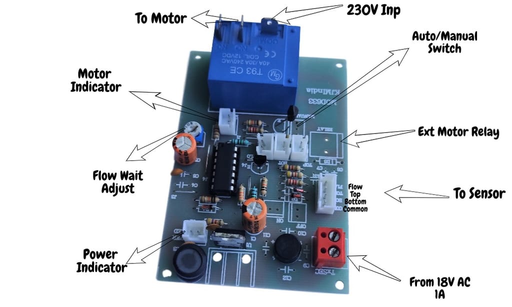 Fully Automatic Water Level Controller Circuit Board With Dry Run Protection view 2