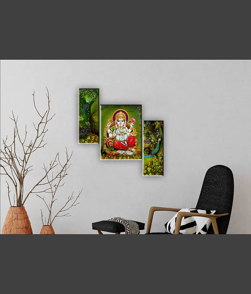 Saf Ganesha modern art MDF Painting Without Frame view 2