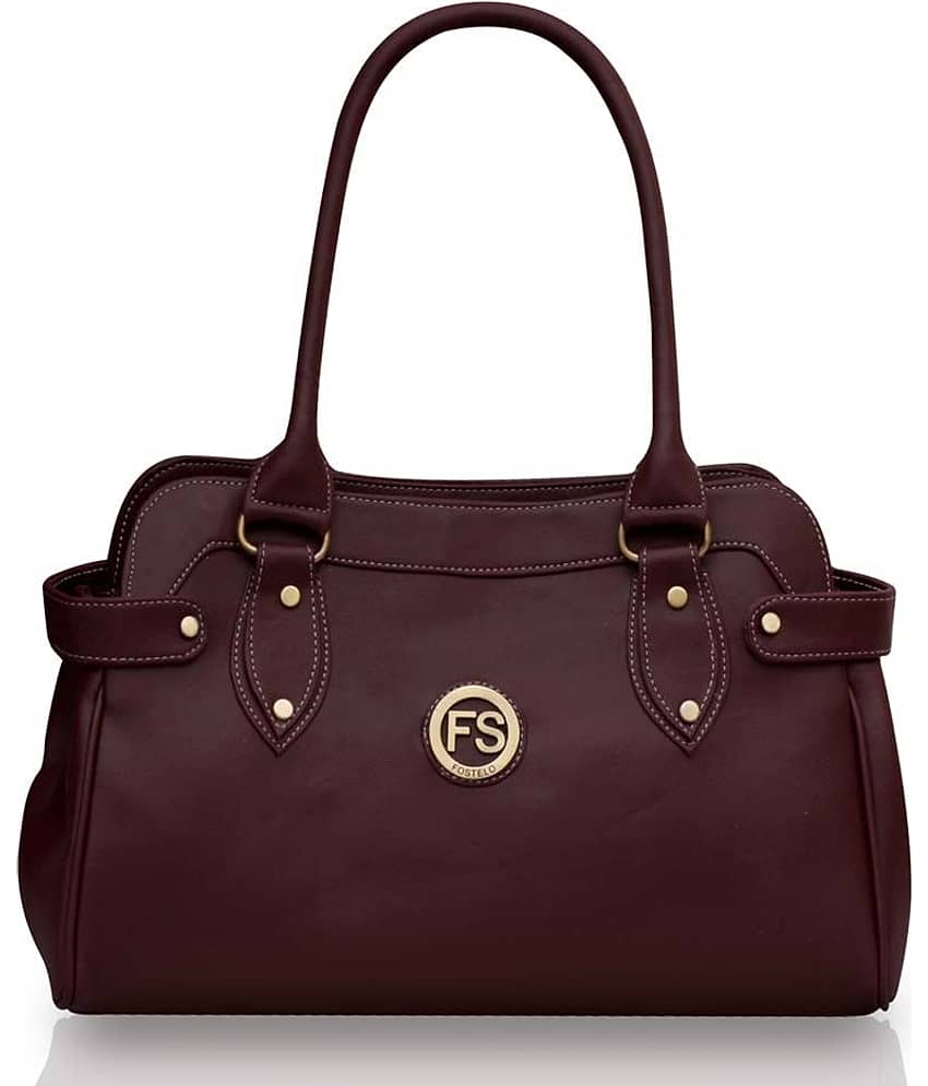 Fostelo - Maroon Faux Leather Shoulder Bag