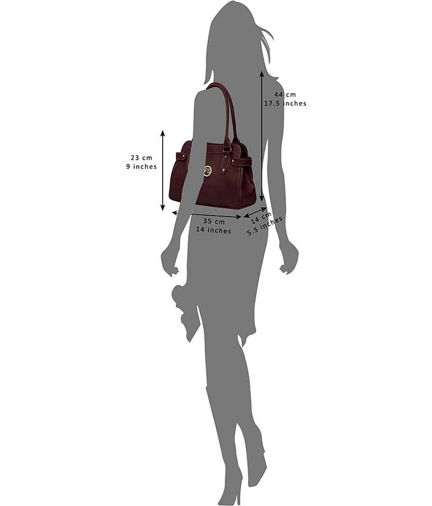 Fostelo - Maroon Faux Leather Shoulder Bag view 2