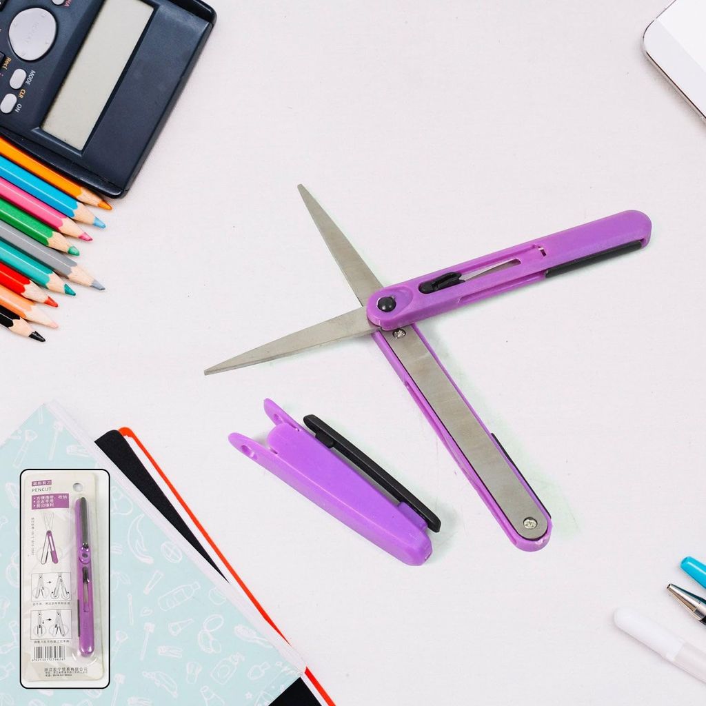 DHRUVINSRI Pen-Style Compact Scissors, Portable Travel Scissors in Pen Format – Handy & Safe for On-the-Go Use (1 Pc) view 2