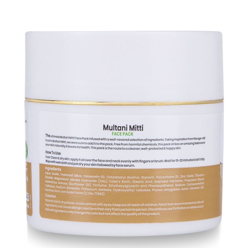 VI-JOHN Prakritik Multani Mitti Facepack for Men & Women | 100gm | Reduce Facial Pigmentation | 100% Natural Bio Actives | Cruelty-free | Paraben Free | Vegan | Dermatologist Approved | All Skin Types view 2