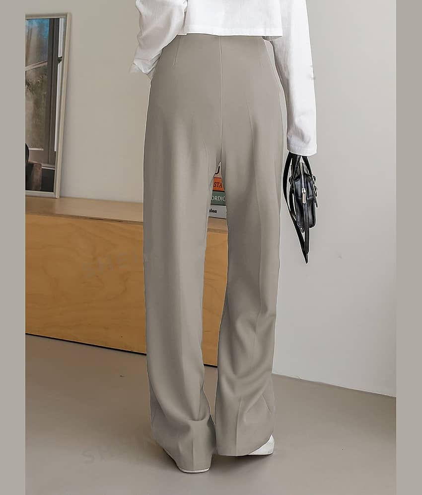 kotty Women Lycra Formal Trousers ( Grey ) view 2