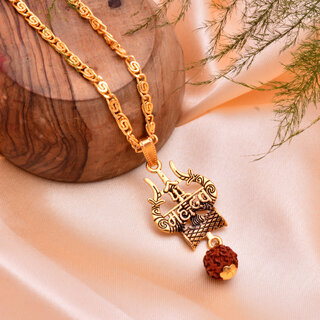 1 GRAM GOLD MAHADEV PENDENT WITH CHAIN view 2