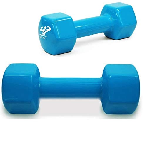 JIMWALT The Indian Made Jimwalt Premium Half Coating Vinyl Dumbbells 0.5KG to 10KG Proudly Made in India (0.5+0.5=1) view 2