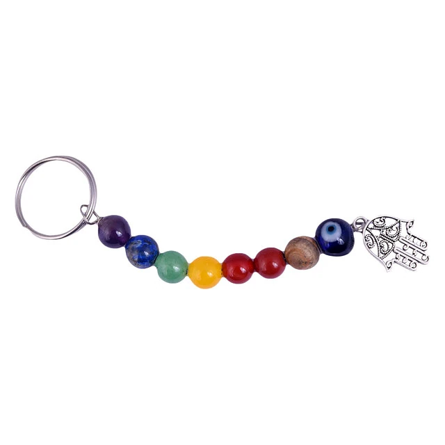 Krishna Impex Semi Precious Stone Seven Charka Key Chain (KI_086) by Krishna Impex view 2