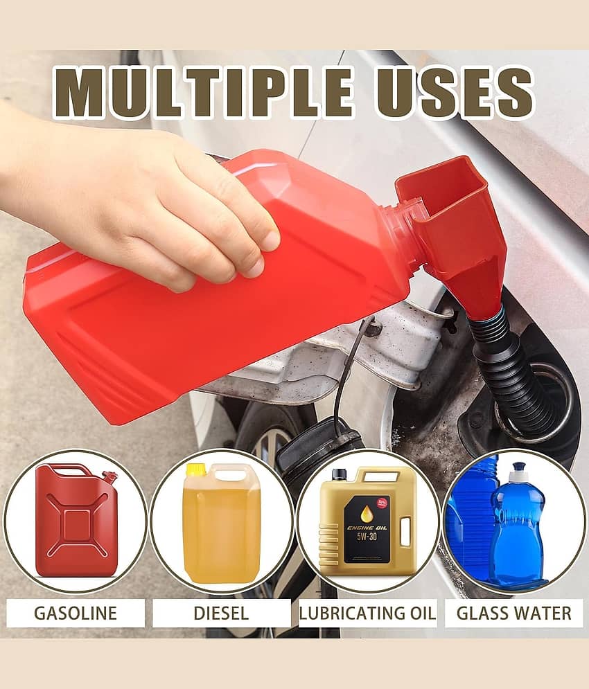 Universal Oil Funnel Snap Plastic Funnel with Flexible Extension Nozzle Hose New Multi-Function Plastic Car Funnel Flex Funnel for Automotive Motorcycles view 2