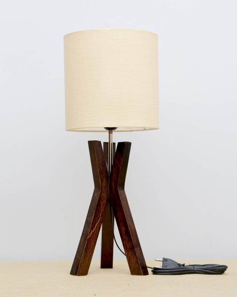 LIGHT ANGLE Stylish Wooden Table Lamps for Bedroom, Living Room Home Decoration. view 2