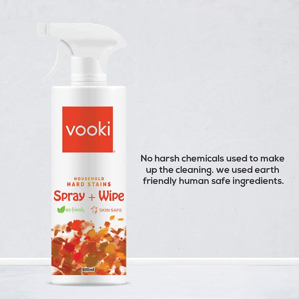 Vooki Nature Disinfectant Cleaner and Ecofriendly Hard Stains Spray and Wipe - 500 ml Each, (Combo Pack of 2)… view 2