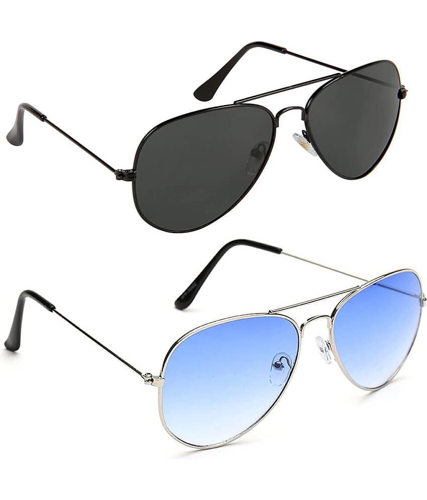 Kanny Devis - Black Pilot Sunglasses ( Pack of 2 ) view 2