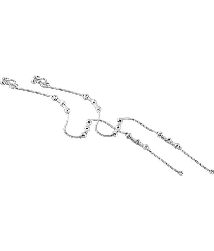 HEER COLLECTION - Silver Anklets ( Pack of 2 ) view 2