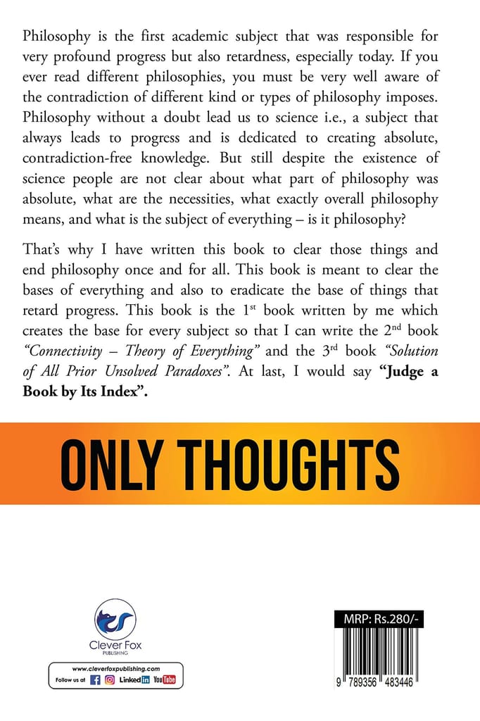 Only Thoughts: Philosophy of Everything [Paperback] Sujal Sahu view 2