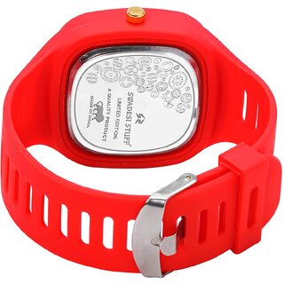 Red Dial Analog Silicon Strap Addi Stylish Designer Analog Watch - For Boys view 2