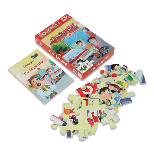 Advit Toys The Hospital Jigsaw Puzzle - 48 Piece + 24 Pages Educational Book view 2