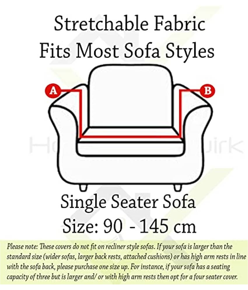 House Of Quirk 1 Seater Polyester Sofa Cover ( Pack of 1 ) view 2