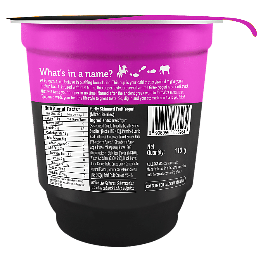 Epigamia G Y Zero Sugar Mixberry, 120 Gm view 2
