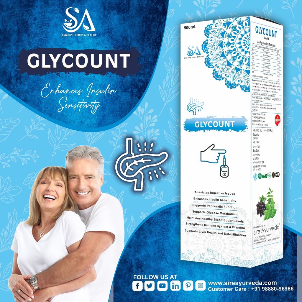 GLYCOUNT(Ayurvedic, Potentially Regulates Blood Sugar Levels, Can Prevent fall in Sugar Level & Promote Glucose Metabolism) view 2