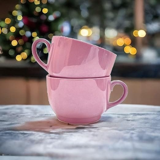 STOREPEDIA Ceramic Coffee Mug Cup, Mugs Cups for Tea Milk Chai Coffee Soup, Men Women Home, Office, Gift Purpose, Glossy Finish, Solid Purple Color Set of 2, 350 ml view 2
