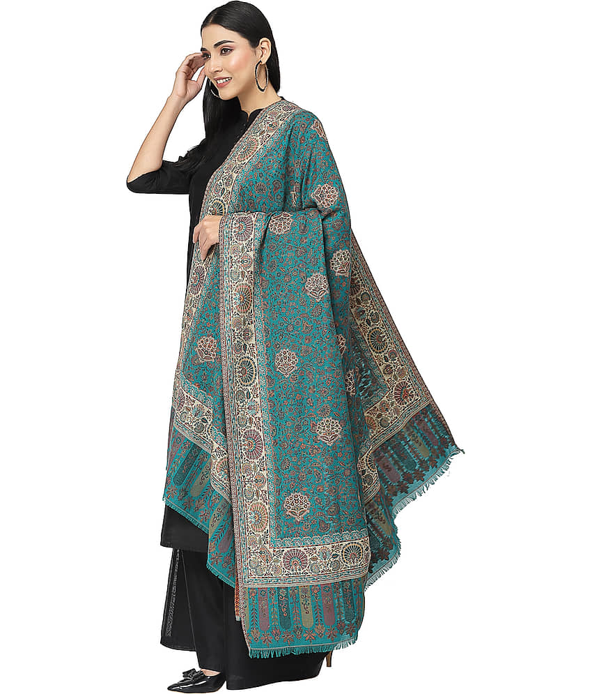 Anekaant Green Self Design Shawl - ( Pack of 1 ) view 2