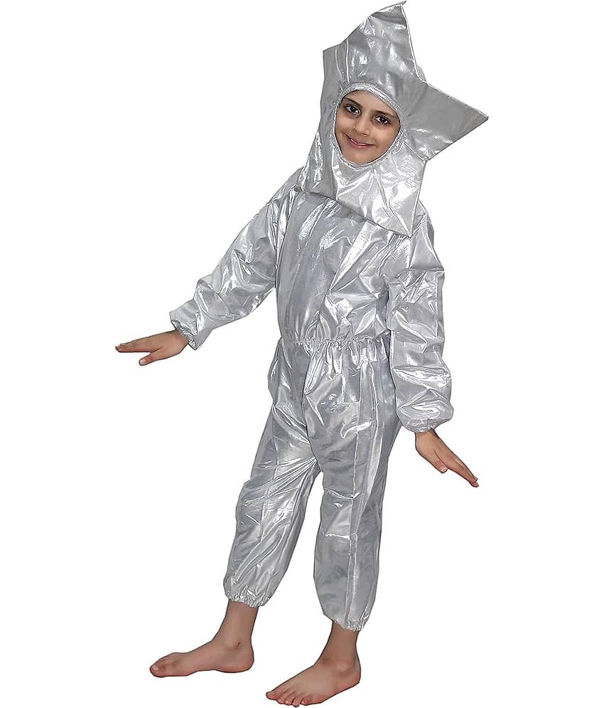 Kaku Fancy Dresses Nature Theme Star Costume -Silver, 3-4 Years, For Boys & Girls view 2