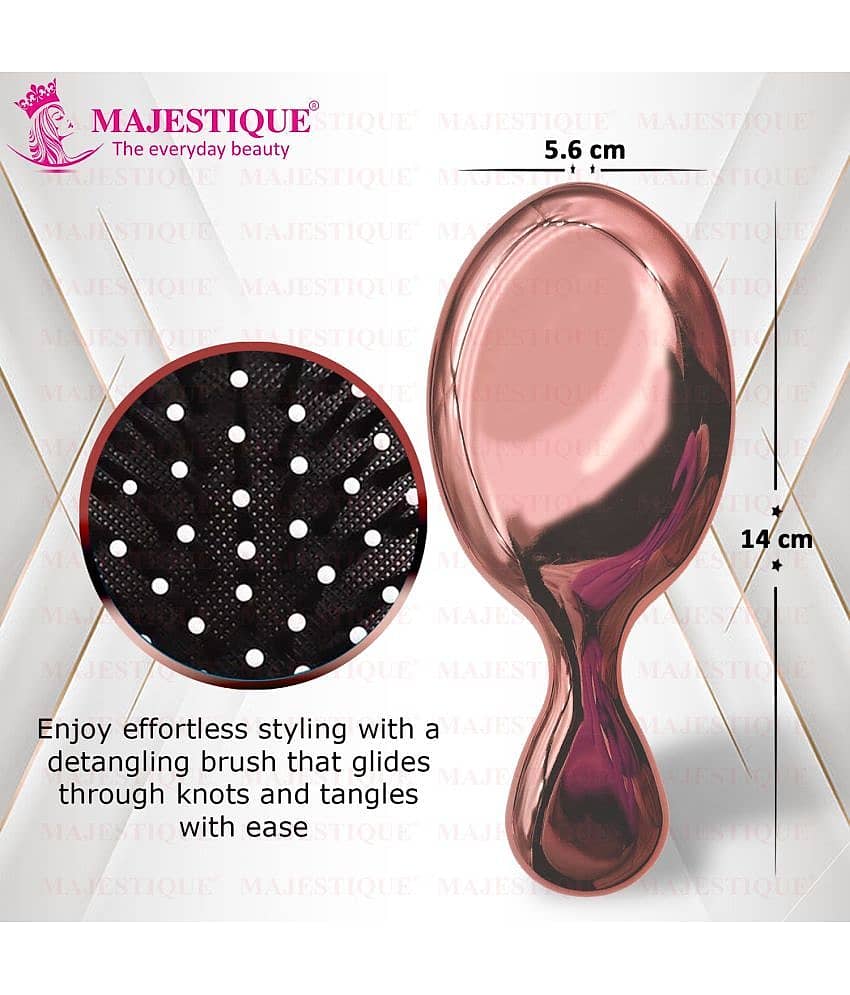 Majestique Mini Detangler Hair Brush Massage Paddle brush for Adults & Kids - Color May Vary view 2