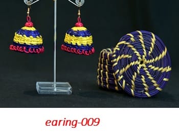 girls and women thread Jhumki Earring view 2