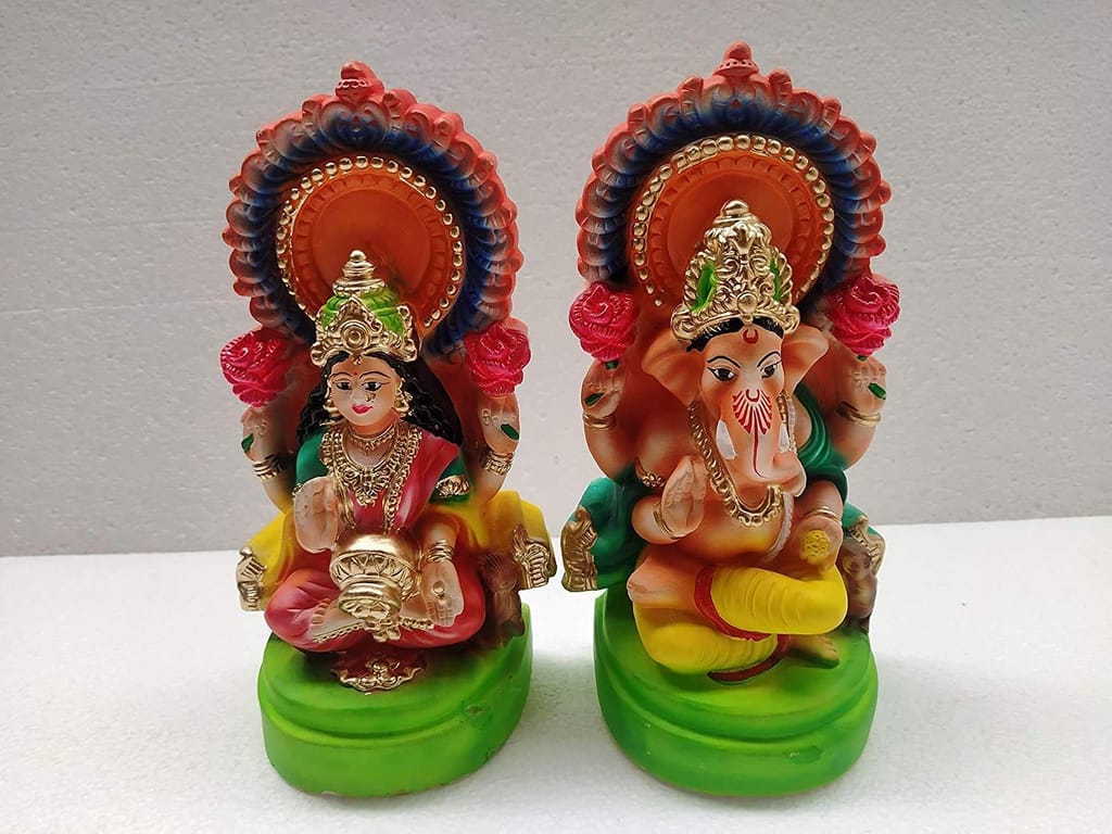 KSI Laxmi Ganesha Idols/Statue for Diwali Puja/Mandir/Home Temple/Spirituality/Positivity/Worship/Vastu view 2