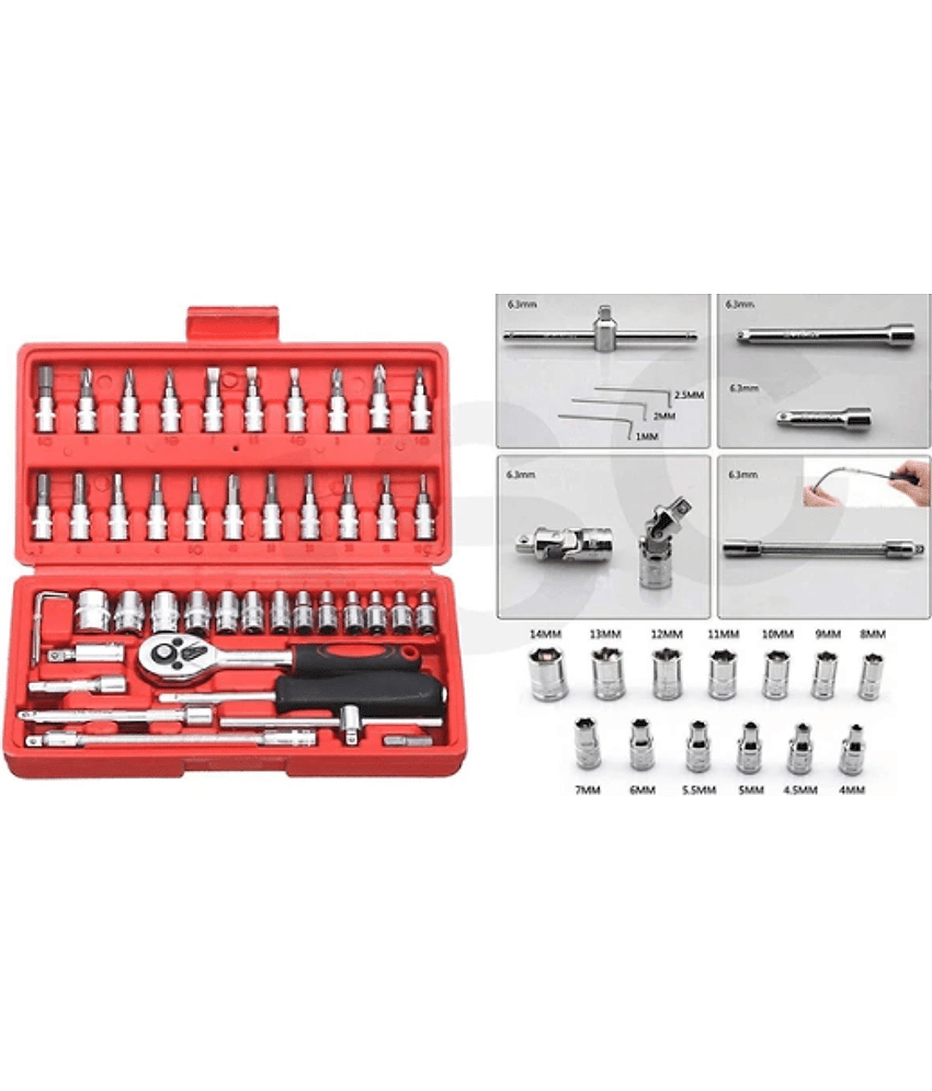 Simo-46 in 1 Pcs Tool Kit & Screwdriver and Socket Set Multi Purpose Combination Tool Case Precision Socket Set view 2