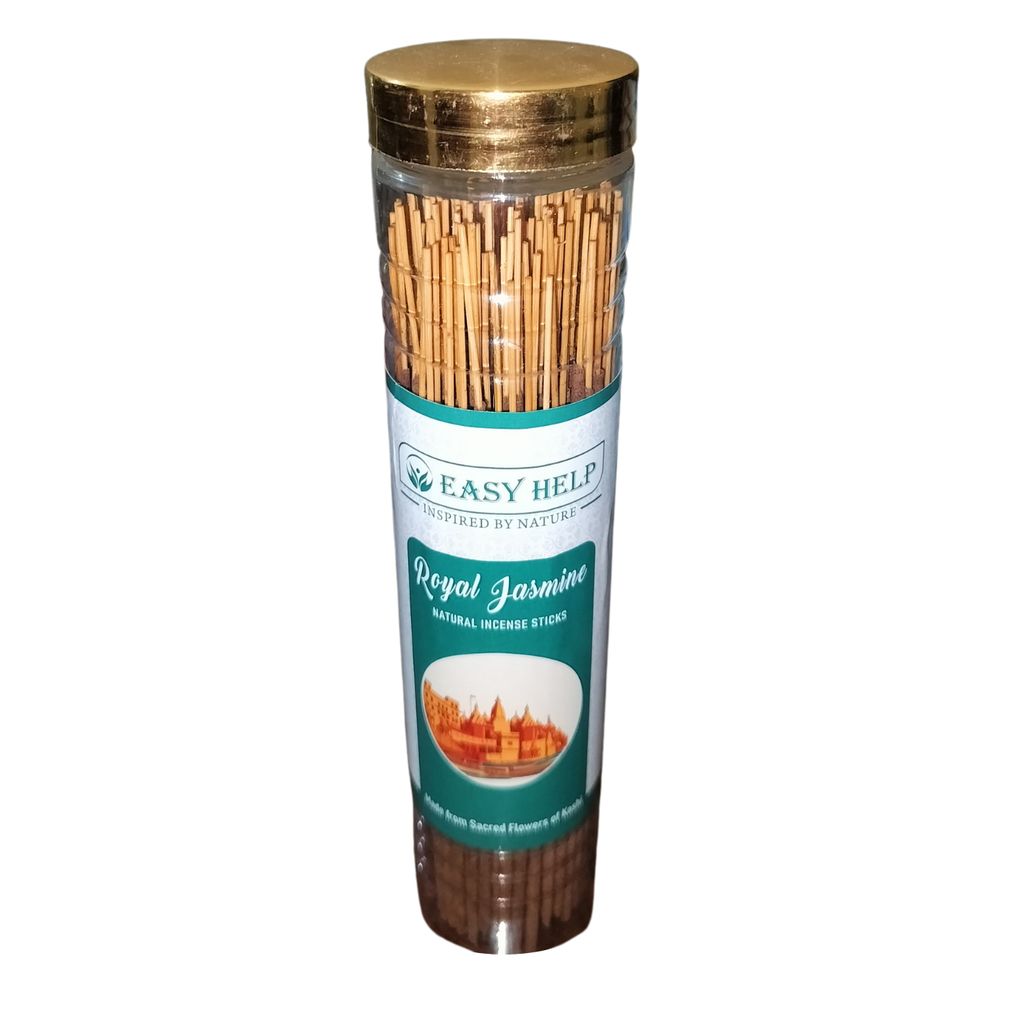 Royal Jasmine Incense Sticks – Handcrafted, Charcoal-Free, Made with Real Flowers