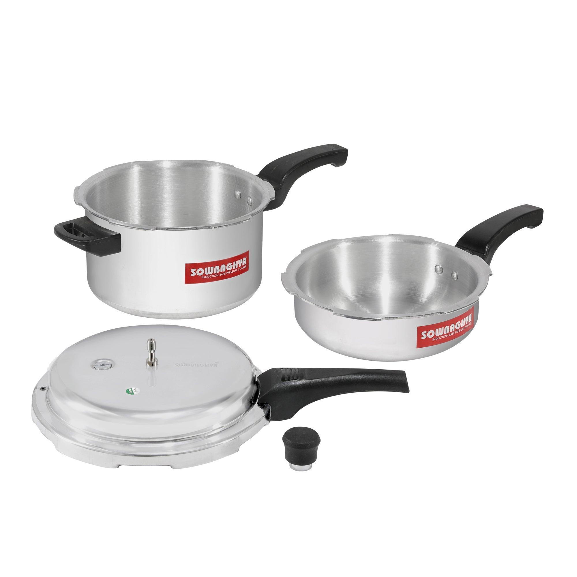 5 Ltr. Elite Induction Base ALU Pressure Cooker & Pan view 2