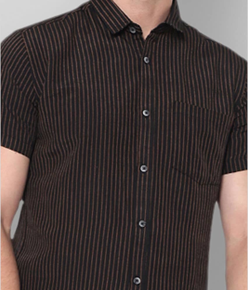 Latest Chikan - Orange Cotton Blend Regular Fit Men's Casual Shirt (Pack of 1) view 2