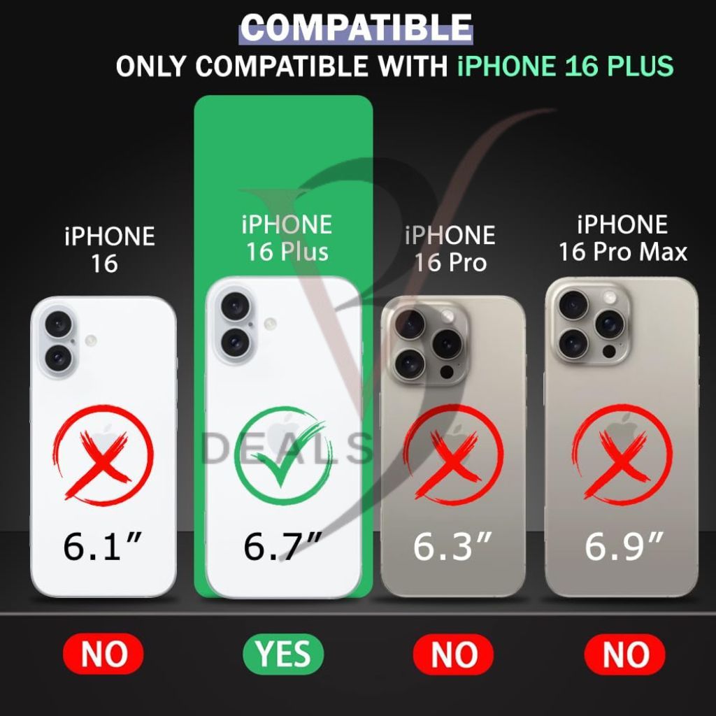 V3Deals Crystal Clear Hard Back Cover Compatible with iPhone 16 Plus 6.7 Inch | Shockproof Slim Transparent Back Cover | Scratch Resistant — Suitable for Men, Women, Girls & Boys (iPhone 16 Plus) view 2