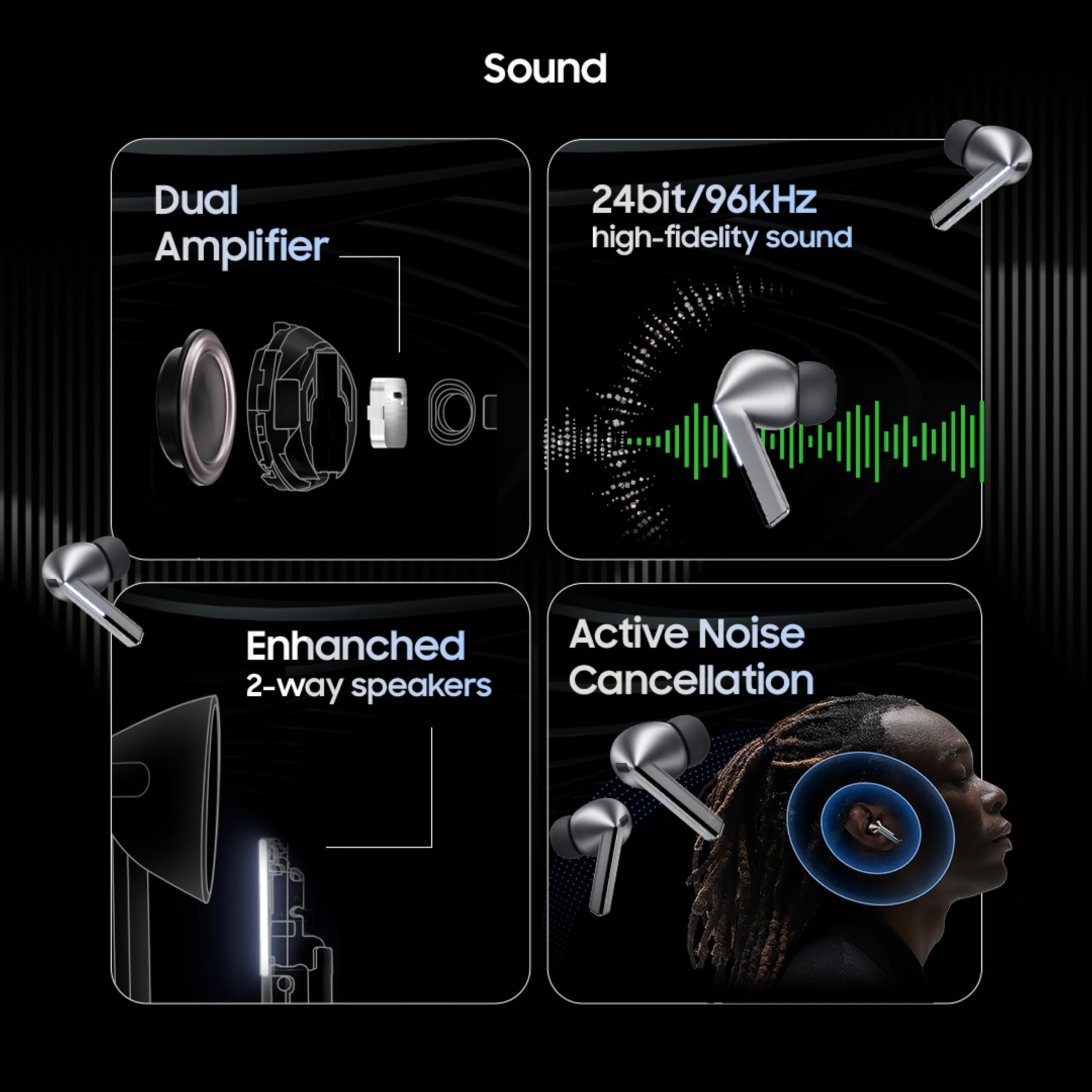 Samsung Galaxy Buds3 Pro| Silver| Wireless Earbuds| Powered by Galaxy AI| IP57| Active Noise Cancellation| Adaptive Noise Control| 37hrs Battery| 360 Surround Sound| Pinch Controls| Galaxy Ecosystem view 2