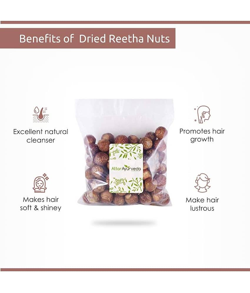 Attar Ayurveda Dried Reetha Nuts/Soapnuts for Hair (250 grams) | 100% Natural, Preservative free view 2